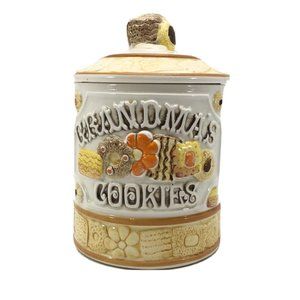 Napcoware Vintage Grandma's Cookies Cookie Jar, 1970'S Country Kitchen Decor